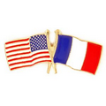 USA & France Flag Pin